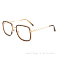 European Comfortable Acetate Metal Combined Eyewear Frames For Unisex